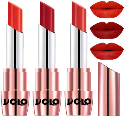 

Volo Perfect Creamy with Matte Lipsticks Combo, Lip Gifts to love(Coral, Tomato Red, Orange)