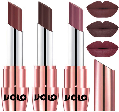 

Volo Perfect Creamy with Matte Lipsticks Combo, Lip Gifts to love(Coffee, Chocolate, Plum)