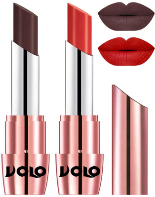 

Volo Perfect Creamy with Matte Lipsticks Combo, Lip Gifts to love(Chocolate, Orange)