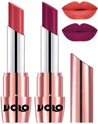 

Volo Perfect Creamy with Matte Lipsticks Combo, Lip Gifts to love(Peach, Magenta)