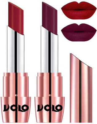 

Volo Perfect Creamy with Matte Lipsticks Combo, Lip Gifts to love(Red, Wine)