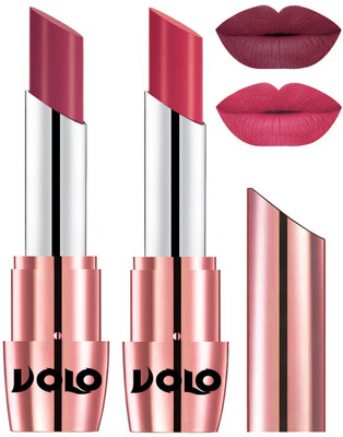 

Volo Perfect Creamy with Matte Lipsticks Combo, Lip Gifts to love(Rose Pink, Pink)