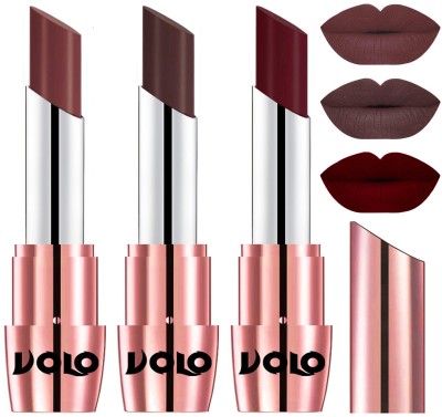 

Volo Perfect Creamy with Matte Lipsticks Combo, Lip Gifts to love(Coffee, Chocolate, Maroon)