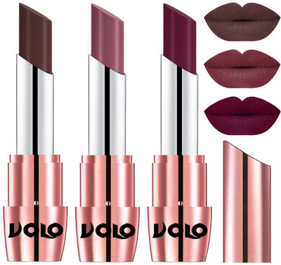

Volo Perfect Creamy with Matte Lipsticks Combo, Lip Gifts to love(Chocolate, Plum, Wine)