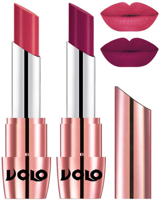 

Volo Perfect Creamy with Matte Lipsticks Combo, Lip Gifts to love(Pink, Magenta)