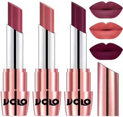 

Volo Perfect Creamy with Matte Lipsticks Combo, Lip Gifts to love(Cherry, Light Peach, Wine)