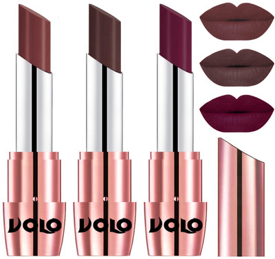 

Volo Perfect Creamy with Matte Lipsticks Combo, Lip Gifts to love(Coffee, Chocolate, Wine)