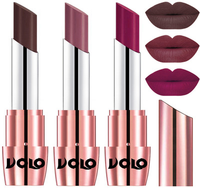 

Volo Perfect Creamy with Matte Lipsticks Combo, Lip Gifts to love(Chocolate, Plum, Magenta)