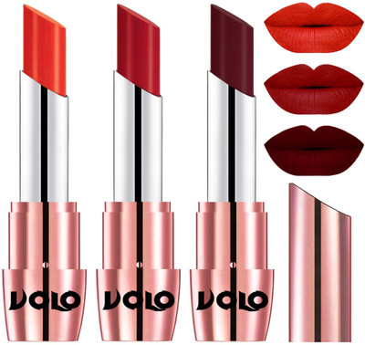 

Volo Perfect Creamy with Matte Lipsticks Combo, Lip Gifts to love(Coral, Tomato Red, Maroon)