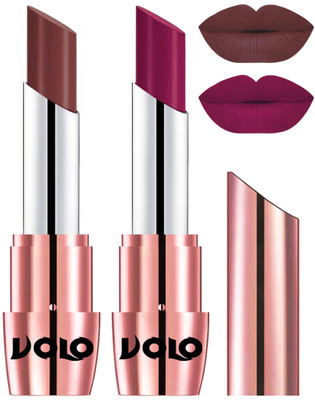 

Volo Perfect Creamy with Matte Lipsticks Combo, Lip Gifts to love(Coffee, Magenta)
