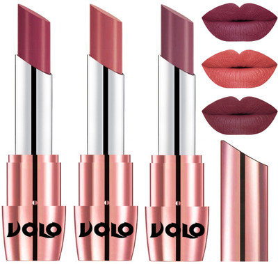 

Volo Perfect Creamy with Matte Lipsticks Combo, Lip Gifts to love(Cherry, Light Peach, Plum)