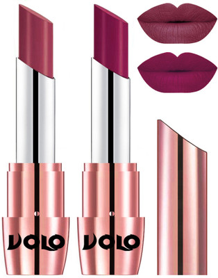

Volo Perfect Creamy with Matte Lipsticks Combo, Lip Gifts to love(Cherry, Magenta)