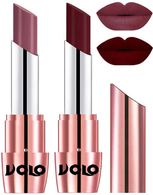

Volo Perfect Creamy with Matte Lipsticks Combo, Lip Gifts to love(Plum, Maroon)