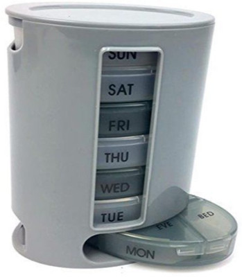 

Max Home 7 Weekly Pills And Vitamin Box/Pill Case/Medicine Storage Box/Tablets Organizer/ Pill Box(Grey)