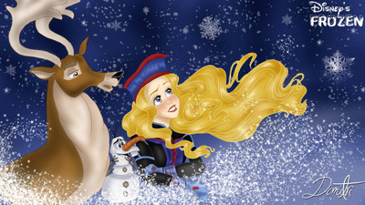 

Movie Frozen Princess Anna Arendelle Olaf Sven HD Wallpaper Background Paper Print(12 inch X 18 inch, Rolled)