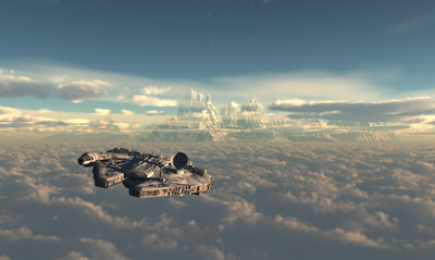 

Akhuratha Movie Star Wars Millennium Falcon HD Wall Poster Paper Print(12 inch X 18 inch, Rolled)