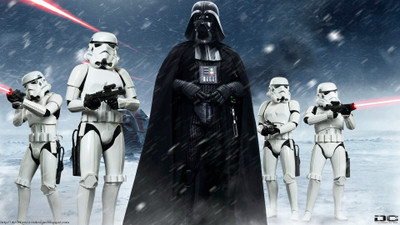 

Movie Star Wars Hot Toys Fan Art Stormtrooper Darth Vader HD Wallpaper Background Paper Print(12 inch X 18 inch, Rolled)