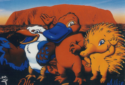 

Sports Summer Olympic Games Sydney 2000 Syd Platypus Millie Echidna Olly Kookaburra Wall Poster Paper Print(12 inch X 18 inch, Rolled)