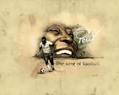 

Sports Pele Soccer Player Wall Poster Paper Print(12 inch X 18 inch, Rolled)