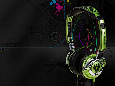 

Music Headphones Vector Techno HD Wallpaper Background Fine Art Print(12 inch X 18 inch, Rolled)