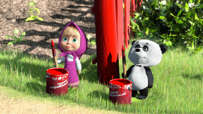 

Movie Masha And The Bear HD Wallpaper Background Paper Print(12 inch X 18 inch, Rolled)