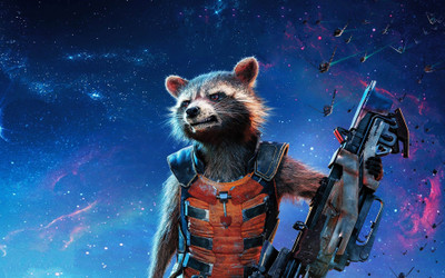 

Movie Guardians Of The Galaxy Rocket Raccoon HD Wallpaper Background Paper Print(12 inch X 18 inch, Rolled)