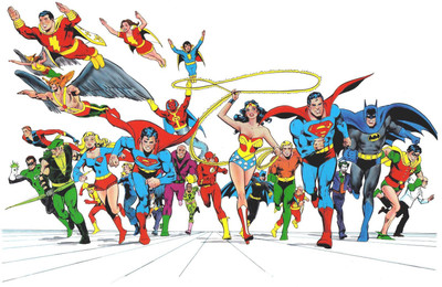 

DC Shazam! Hawkman Green Lantern Supergirl Superman Red Tornado Flash Riddler Wonder Woman Batman Robin Frameless Fine Quality Poster Paper Print(12 inch X 18 inch, Rolled)