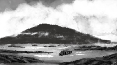 

Movie Godzilla Black & White Digital Art Fan Art Landscape Gojira HD Wallpaper Background Paper Print(12 inch X 18 inch, Rolled)