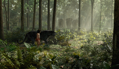 

Movie The Jungle Book (2016) The Jungle Book Black Panther Elephant HD Wallpaper Background Paper Print(12 inch X 18 inch, Rolled)
