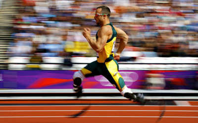

Sports Oscar Pistorius Athletics Olympics Run Motion Blur Wall Poster Paper Print(12 inch X 18 inch, Rolled)