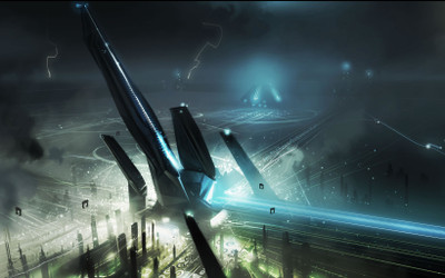 

Movie TRON: Legacy Tron Spaceport Vehicle Spaceship HD Wallpaper Background Paper Print(12 inch X 18 inch, Rolled)