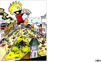 

Comics Calvin & Hobbes Calvin HD Wallpaper Background Paper Print(12 inch X 18 inch, Rolled)