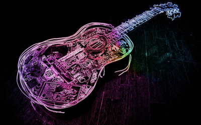 

Music Guitar Wall Poster Fine Art Print(12 inch X 18 inch, Rolled)
