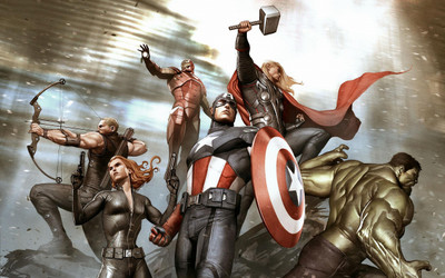 

Avengers The Avengers Hawkeye Black Widow Captain America Iron Man Hulk Thor Frameless Fine Quality Poster Fine Art Print(12 inch X 18 inch, Rolled)