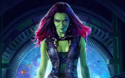 

Movie Guardians Of The Galaxy Zoe Saldana Gamora HD Wallpaper Background Paper Print(12 inch X 18 inch, Rolled)