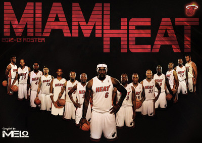 Sports Miami Heat Basketball Wall Poster Paper Print(12 inch X 18 inch, Rolled)