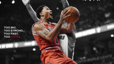 

Sports Chicago Bulls Basketball Derrick Rose NBA Wall Poster Paper Print(12 inch X 18 inch, Rolled)
