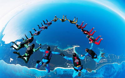

Sports Skydiving Wall Poster Paper Print(12 inch X 18 inch, Rolled)