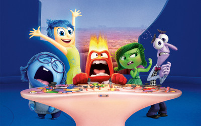 

Movie Inside Out Disgust Anger Sadness Joy Fear HD Wallpaper Background Paper Print(12 inch X 18 inch, Rolled)