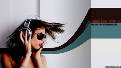 Music Headphones Wall Poster Fine Art Print(12 inch X 18 inch, Rolled)