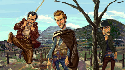 

Akhuratha Poster Movie The Good, The Bad And The Ugly The Good The Bad And The Ugly HD Wallpaper Background Fine Art Print(12 inch X 18 inch, Rolled)