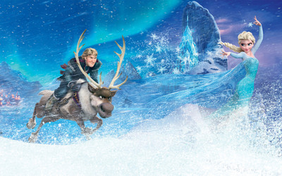 

Movie Frozen Kristoff Sven Elsa HD Wallpaper Background Paper Print(12 inch X 18 inch, Rolled)
