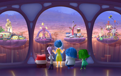 

Movie Inside Out Anger Disgust Fear Sadness Joy HD Wallpaper Background Paper Print(12 inch X 18 inch, Rolled)