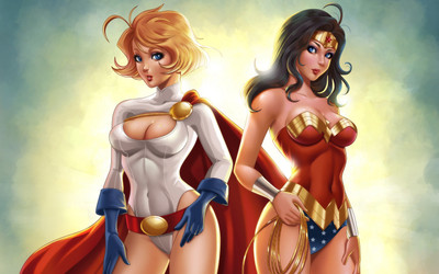 

Comics DC Comics Powergirl Wonder Woman HD Wallpaper Background Paper Print(12 inch X 18 inch, Rolled)