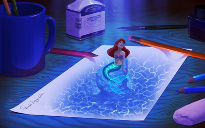 

Movie The Little Mermaid HD Wallpaper Background Paper Print(12 inch X 18 inch, Rolled)