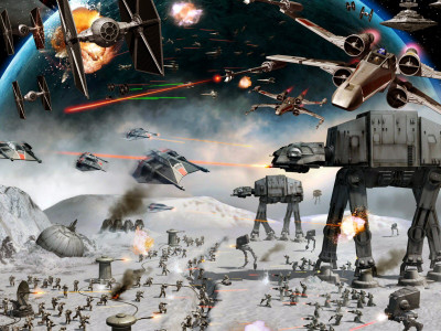 

Akhuratha Poster Movie Star Wars X-wing Tie Fighter AT-AT Walker HD Wallpaper Background Fine Art Print(12 inch X 18 inch, Rolled)