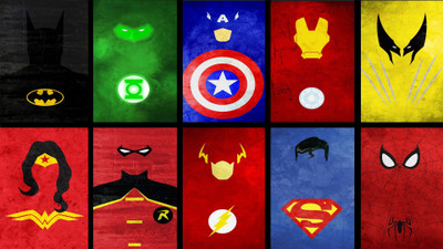 

Collage Batman Green Lantern Captain America Iron Man Wonder Woman Robin Flash Superman Spider-Man Wolverine Frameless Fine Quality Poster Photographic Paper(12 inch X 18 inch, Rolled)