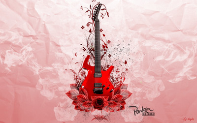 

Music Guitar Red Flower Rock HD Wallpaper Background Fine Art Print(12 inch X 18 inch, Rolled)