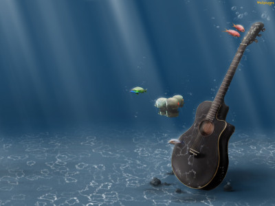 

Music Guitar HD Wallpaper Background Fine Art Print(12 inch X 18 inch, Rolled)