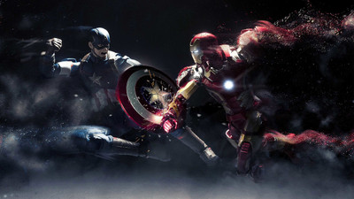 

Akhuratha Poster Movie Captain America: Civil War Captain America Iron Man HD Wallpaper Background Fine Art Print(12 inch X 18 inch, Rolled)